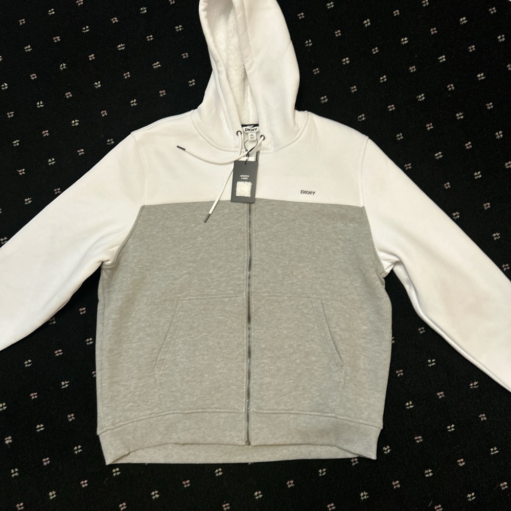 DKNY Men's Two-Tone Zip-Up Jacket